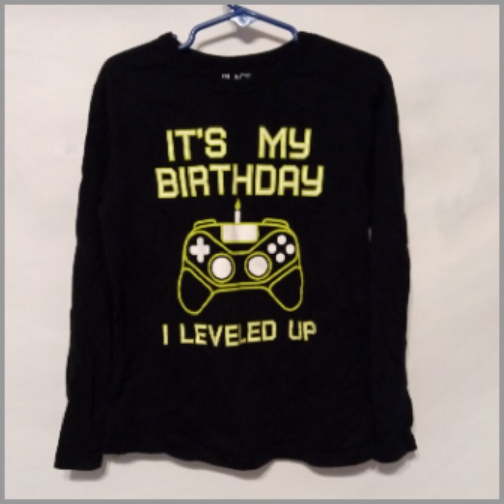 The Children's Place Boys Long Sleeve Gamer Birthday Shirt Size 5/6